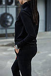 Жіночий спортивний костюм velvet blaxck, фото 4
