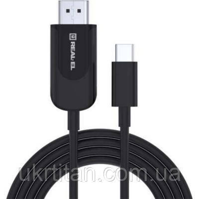 Оригінал! Дата кабель USB 2.0 AM to Type-C 1.0m Premium Rainbow REAL-EL (EL123500050) - Вища Якість!, фото 1
