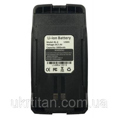 Оригінал! Акумуляторна батарея для телефону Baofeng для UV-6R Std 1800mAh (BL-6) - Вища Якість!, фото 1