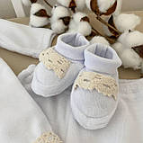 Костюм для хрещення "Чарівний янгол" дівчинка велюр зріст 86 см (12 - 18 місяців) Betis Білий із золотим, фото 3