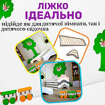 Ліжко дитяче Монтессорі ліжечко для дітей дитячого садочка в дитячу кімнату з бортиками 140 х 70 см різні кольори, фото 4