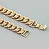 Браслет Панцирний 45870 ширина 10 мм позолота 18К довжина 18, фото 2