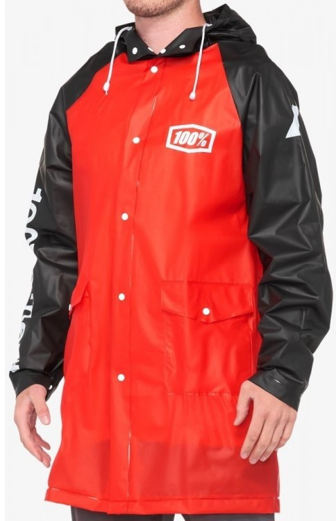 Дощовик Ride 100% Torrent Raincoat червоний/чорний, XL