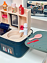 Дитячий ігровий набір косметики та аксесуарів для вмивання в саквояжі Y8850-1 "Умивальник" синій, фото 3