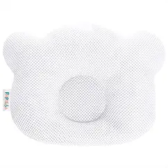 Подушка дитяча ортопедична Ведмедик ТM PAPAELLA для немовлят 20х27х5 см біла