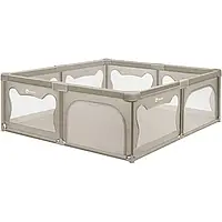 Дитячий великий манеж Lionelo WILLOW XL BEIGE SAND, розміри 207x187х68см