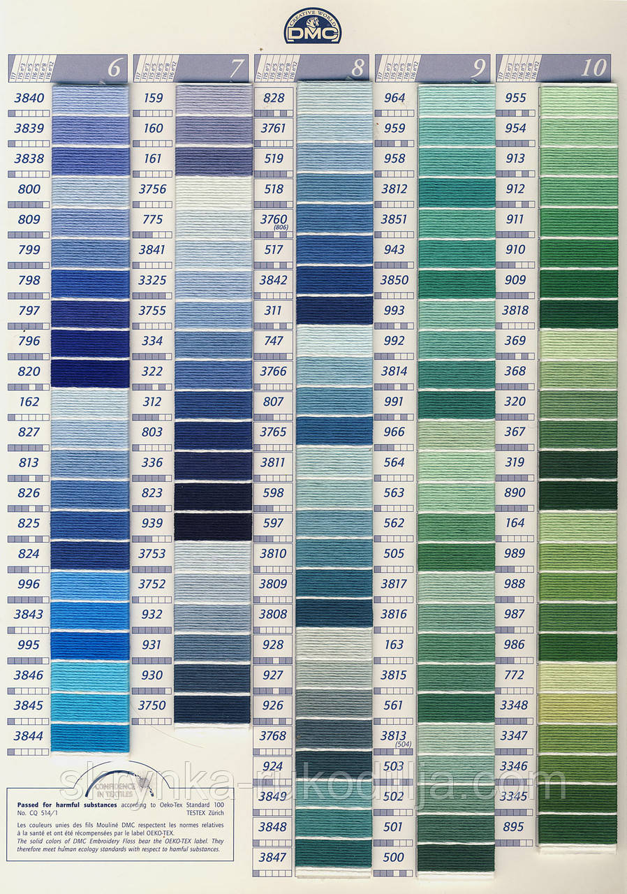 Нитка для вишивки муліне DMC