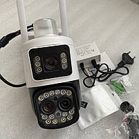 Камера відеонагляду HD WIFI UKC DJH M12 20D три об'єктива Звукова Світлова сигналізація, фото 7