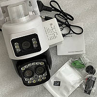 Камера відеонагляду HD WIFI UKC DJH M12 20D три об'єктива Звукова Світлова сигналізація, фото 2