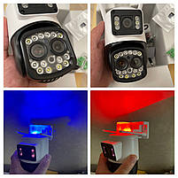 Камера відеонагляду HD WIFI UKC DJH M12 20D три об'єктива Звукова Світлова сигналізація, фото 5