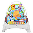 Дитячий шезлонг крісло гойдалка FichBaby 88956, мелодії, вібрація, дуга з брязкальцями, регулювання положення, фото 2