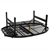 Туристичний Стіл Розкладний Bo-Camp Woodbine Oval 100x70 cm Black/Wood look (1404230) Кемпінговий Складаний Столик для риболовлі, фото 6