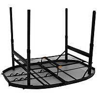 Туристичний Стіл Розкладний Bo-Camp Woodbine Oval 100x70 cm Black/Wood look (1404230) Кемпінговий Складаний Столик для риболовлі, фото 7