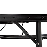 Туристичний Стіл Розкладний Bo-Camp Woodbine Oval 100x70 cm Black/Wood look (1404230) Кемпінговий Складаний Столик для риболовлі, фото 8