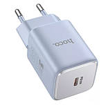 Мережевий зарядний пристрій Hoco N43 1 USB-C PD/QC 30w GaN Blue, фото 2