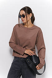 Жіночий лонгслів із текстурного трикотажу oversize в розмірі S