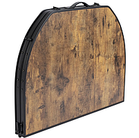 Туристичний Стіл Розкладний Bo-Camp Melrose Oval 120x80 cm Black/Wood look (1404220) Кемпінговий Складаний Столик для риболовлі, фото 7