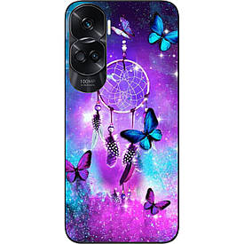 Чохол силіконовий Case для Honor 90 Lite з картинкою Метелики та оберег