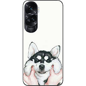 Бампер силіконовий Case для Honor 90 Lite з малюнком Хаскі