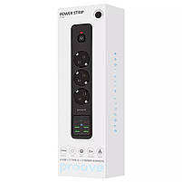 Мережевий фільтр Proove Power Strip P-03 (3 розетки + 4 USB + 2 Type-C) 2М, фото 4