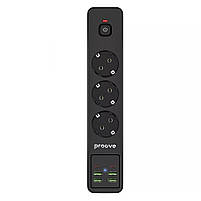 Мережевий фільтр Proove Power Strip P-03 (3 розетки + 4 USB + 2 Type-C) 2М, фото 7