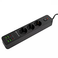 Мережевий фільтр Proove Power Strip P-03 (3 розетки + 4 USB + 2 Type-C) 2М, фото 8