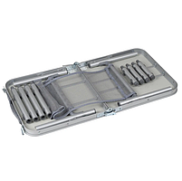 Туристичний Стіл Розкладний Bo-Camp Premium 80x40 cm Grey (1404411) Кемпінговий Складаний Столик для риболовлі, фото 5