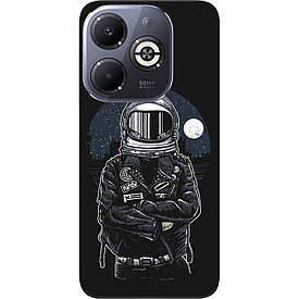 Чохол силіконовий Case для Infinix Smart 8 (X6525) з картинкою Космонавт і місяць