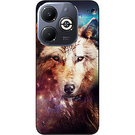 Чохол силіконовий Case для Infinix Smart 8 (X6525) з картинкою Космічний вовк