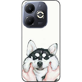 Бампер силіконовий Case для Infinix Smart 8 (X6525) з малюнком Хаскі