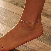 Срібний браслет на ногу Анклета з кульками "Акценти" — срібло 925 проби EGYPT SILVER