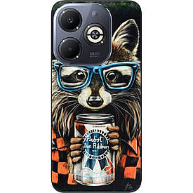 Силіконовий чохол Case для Infinix Smart 8 (X6525) з картинкою Єнот