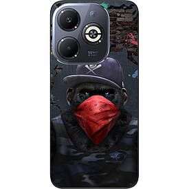 Силіконовий чохол Case для Infinix Smart 8 (X6525) з картинкою Мавпа в кепці