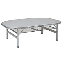 Туристичний Стіл Розкладний Bo-Camp Premium Oval 120x80 cm Grey (1404420) Кемпінговий Складаний Столик для риболовлі, фото 3