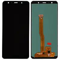 Дисплей для Samsung A7 2018 (A750) із сенсором чорний OLED DEN оригінальний розмір матриці