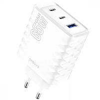 Мережевий зарядний пристрій Proove Speed Surge Gan 65W (USB + 2 Type-C), Black, фото 5