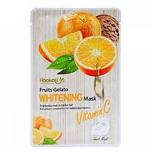 Тканинна маска для обличчя Wokali Vitamin C Fruits Gelato Whitening Mask HA-3008 з екстрактом апельсина 30 мл