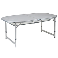 Туристичний Стіл Розкладний Bo-Camp Premium Oval 150x80 cm Grey (1404405) Кемпінговий Складаний Столик для риболовлі, фото 3