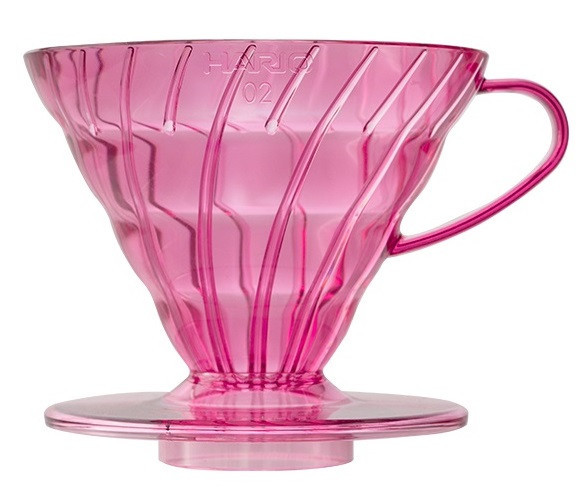 Пуровер Hario V60 02 Punch Pink пластиковий воронка для приготування фільтр кави