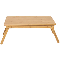 Туристичний Стіл Розкладний Bo-Camp Walworth 70x40 cm Bamboo Brown (1404313) Кемпінговий Складаний Столик для риболовлі, фото 3