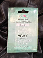 36604 Поворотний кабель бірюзового кольора Mindful KnitPro 80 см