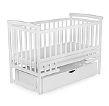 Ліжечко дитяче Трансформер з шухлядою, Білий, фото 3