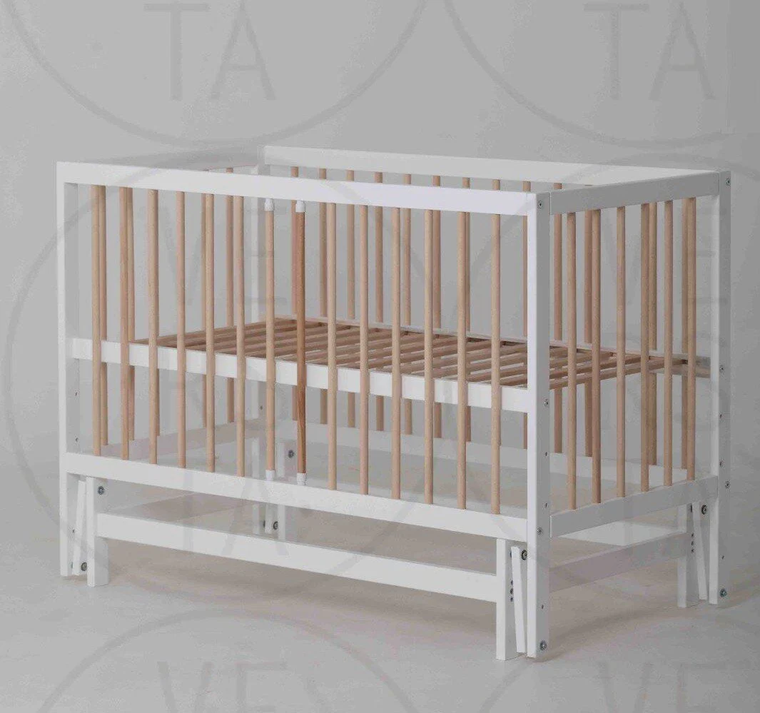 Ліжко дитяче Казка з маятником та ящиком (білий+натуральний), фото 1