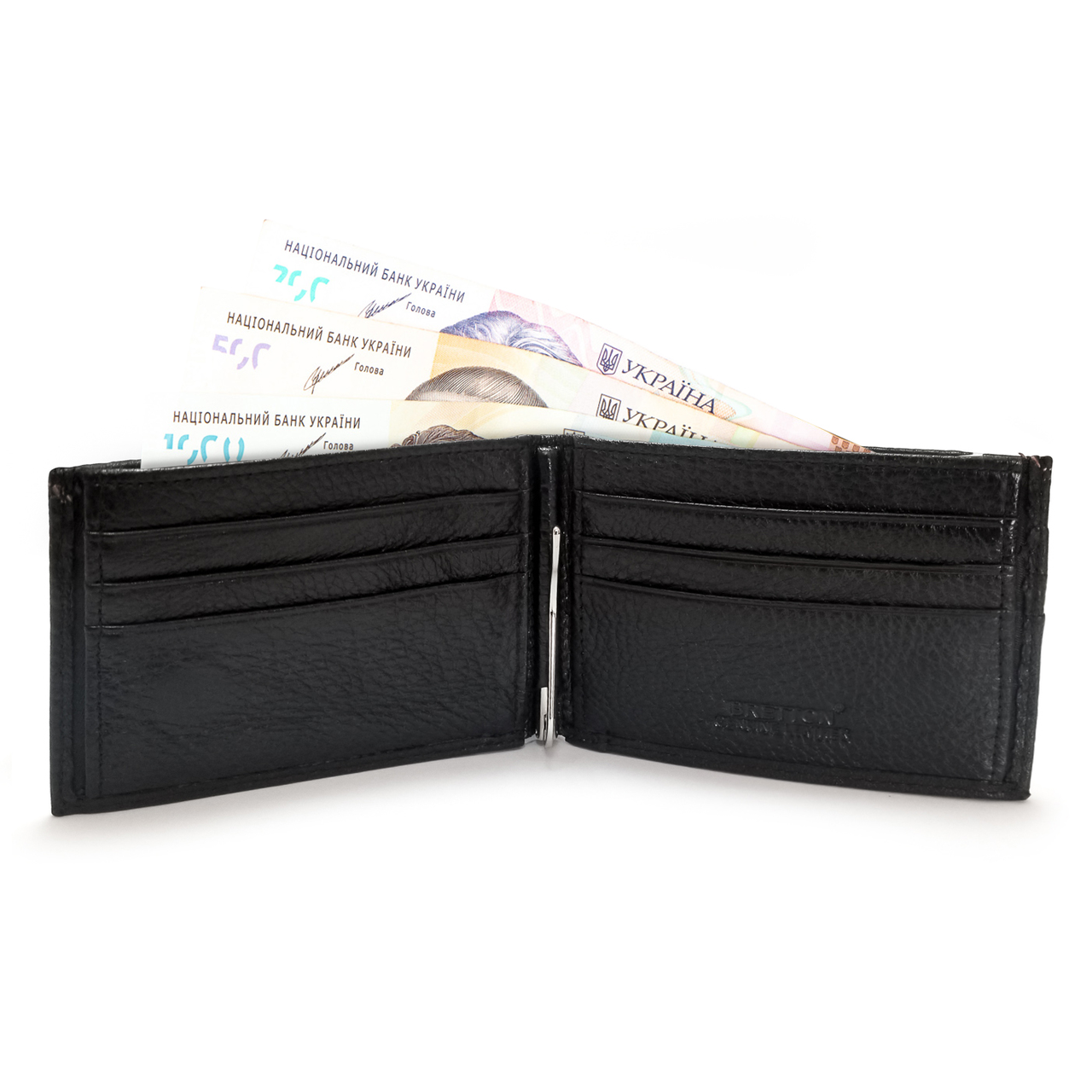 Чоловічий шкіряний BE гаманець на магніті із затискачем для банкнот BRETTON (гуртом/роздріб)