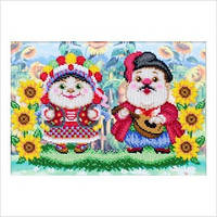 Схема для часткової вишивки бісером Кум з кумою, схеми для часткової вишивки бісером DAYK