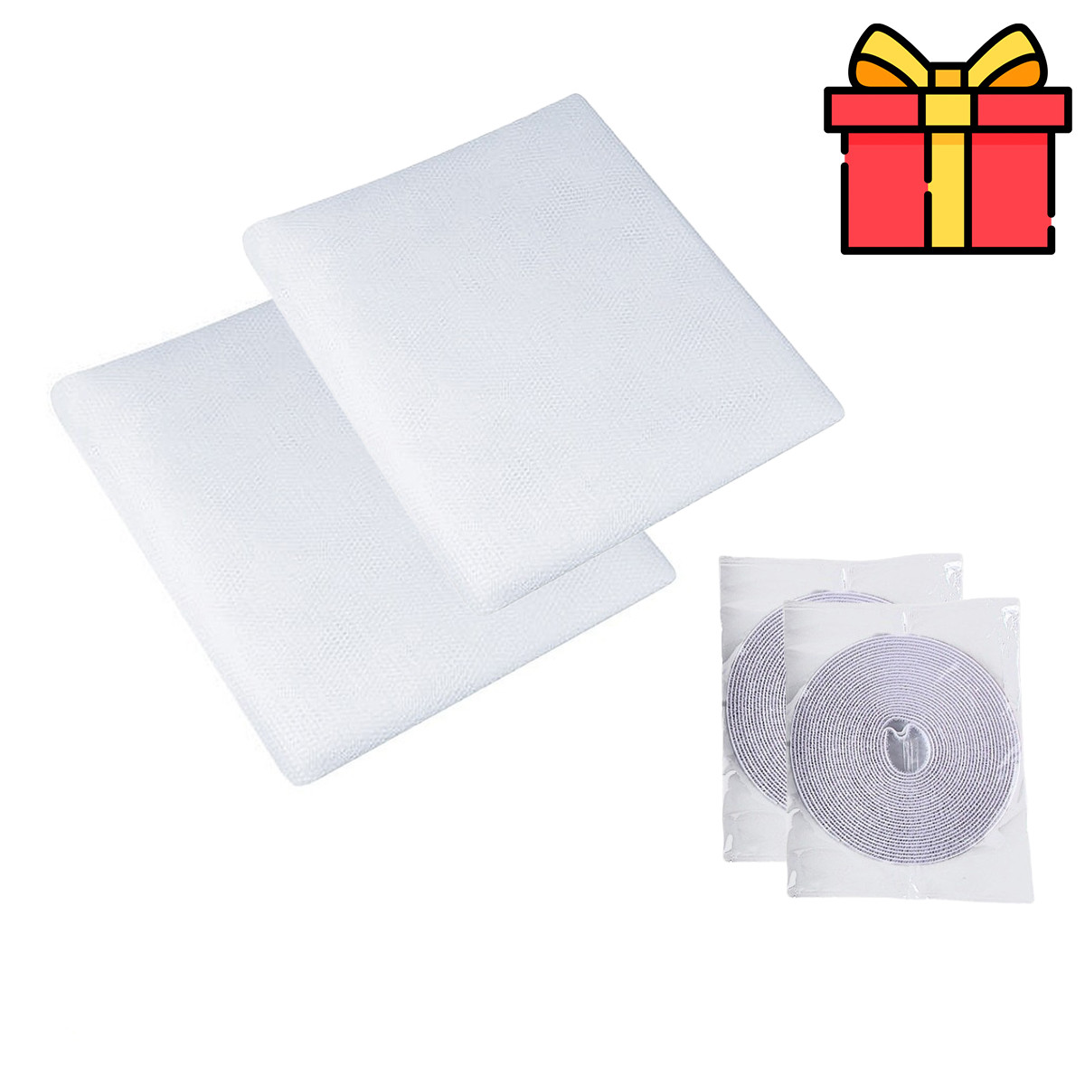 Самоклеюча москітна сітка на вікна 2х1.5м Біла + сітка для вікон від комарів 2х1.5м Біла