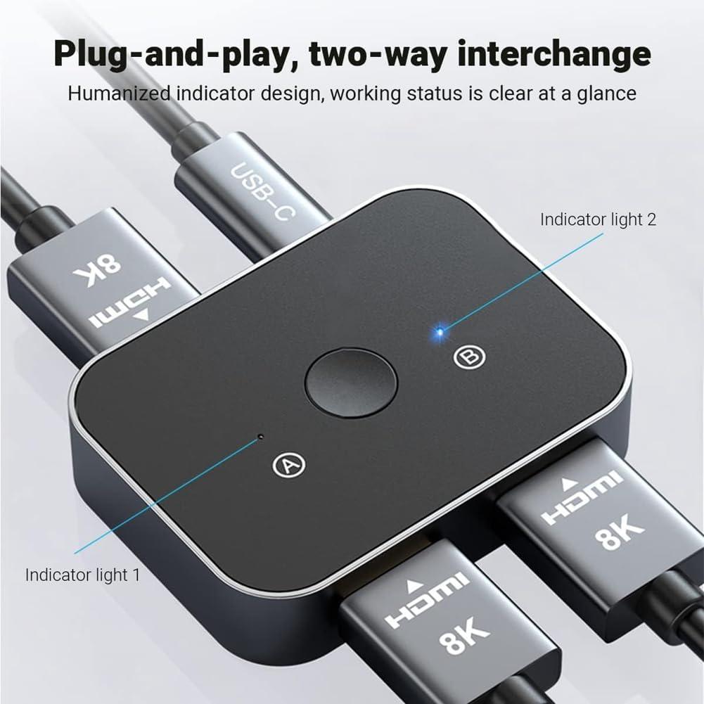 AGFINEST Switcher 4K, сумісний: вихід 2в1 і вихід 1 вхід 2, підтримка 4K 3D HD 1080P, Amazon, Німеччина