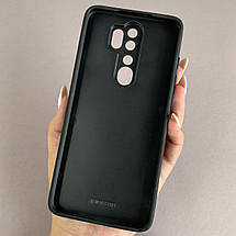 Чохол для Xiaomi Redmi Note 8 Pro мармуровий чохол з попсокетом на телефон сяомі редмі нот 8 про чорний o5u, фото 3