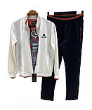 Чоловічий спортивний костюм Loro Piana CK8305 чорно-білий XXL, фото 2