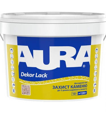 Фасадний Лак для каменю Dekor Lack Aura полу-глянец 10 л (ID#2301916147 ...